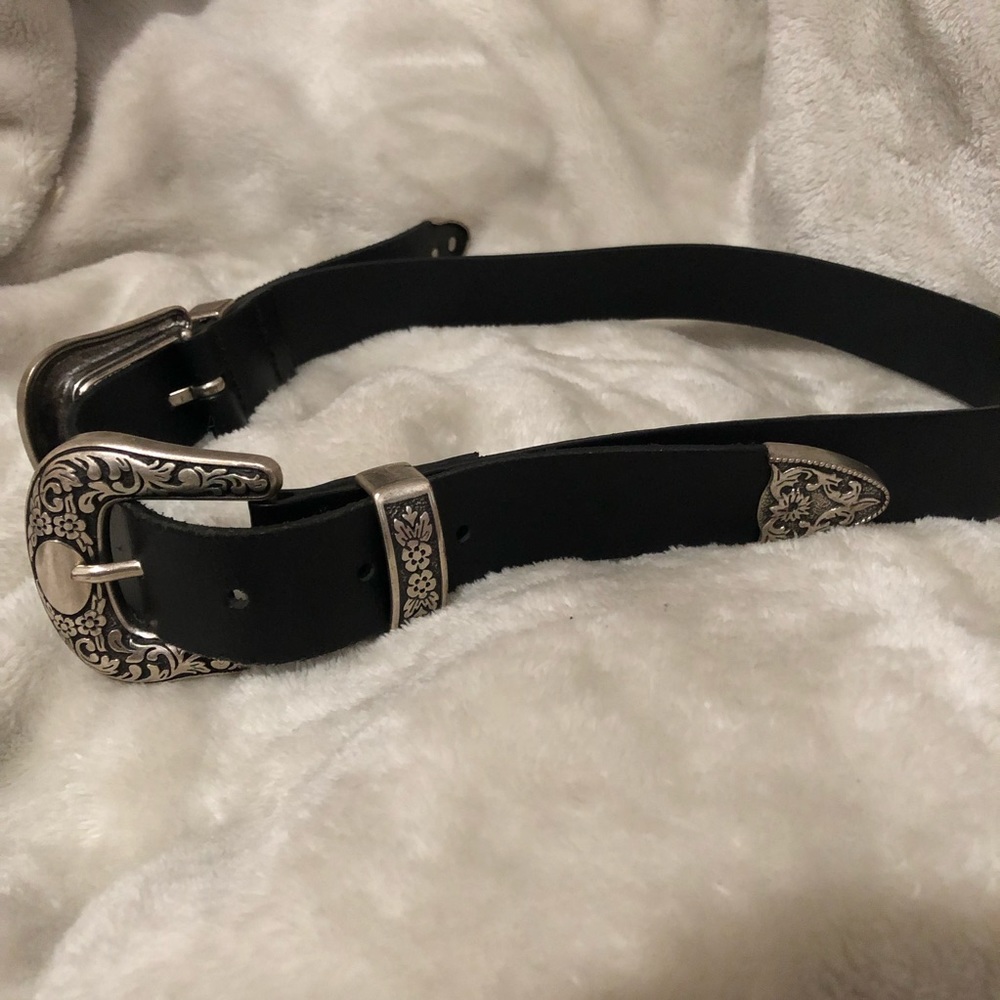 Alessandra Rich Engraved-Buckle Leather